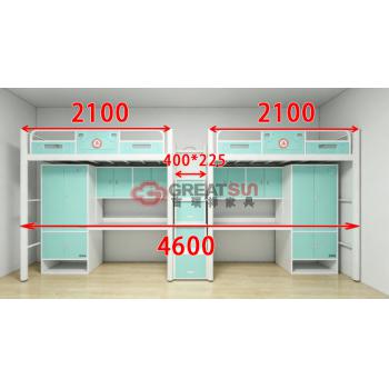 双人位公寓床4600mm