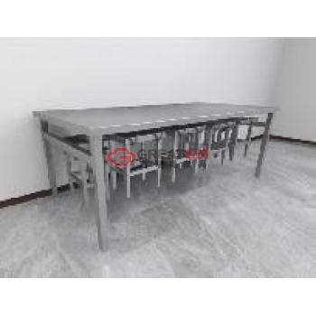 不锈钢餐桌（6人座）