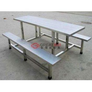 四人连体餐桌椅