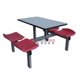 学生四人连体餐桌椅