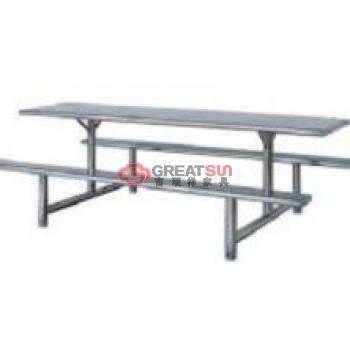 四人连体餐桌椅