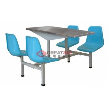 四人组装式玻璃钢餐桌椅