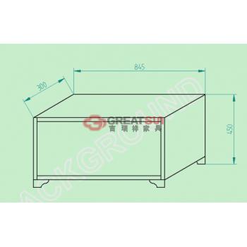 单人床床头下面柜