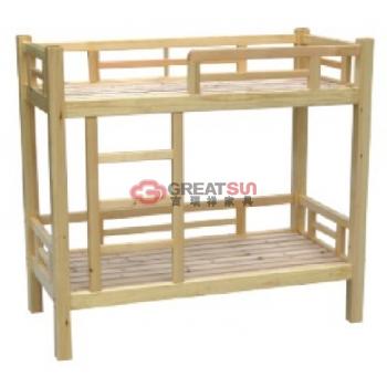原木双层床