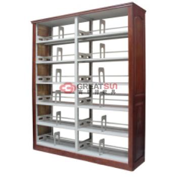 复柱双面书架副架(六层、带书立)