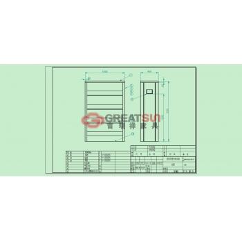 四层双面双柱书架