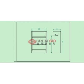 整理书架（三层木护板）