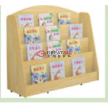 枫木纹阶梯书架