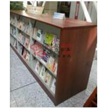 四层双面木护板期刊架