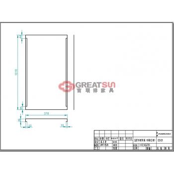 期刊架顶板(单书架)