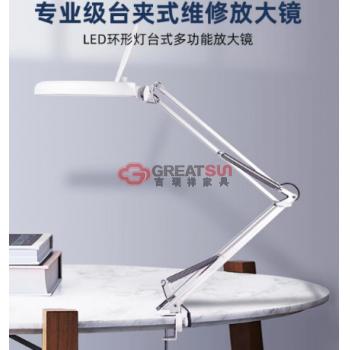 文物修复专用级LED环形灯台式多功能放大镜