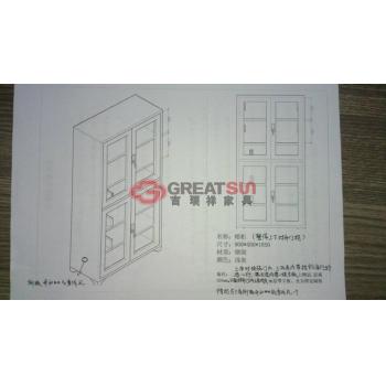 整体上下对开门帽柜