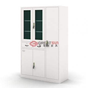 对开玻璃门更衣书柜