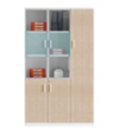 对开磨砂玻璃门更衣书柜