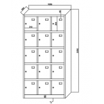 铁皮十五门鞋柜