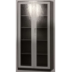 对开玻璃门柜