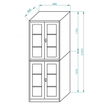 对开玻璃门文件柜