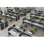 横排员工工位（屏风全封闭）