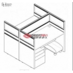 6人屏风工作位