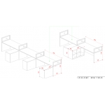 C40三人屏风工作位
