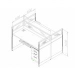 两人位屏风组合办公桌