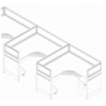 双人屏风工作位