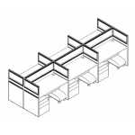 G28六人屏风工作位