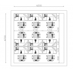 GZ8屏风工作位6人位