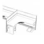 苹果风屏风工作位