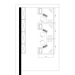 三人屏风工作位