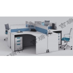 十字型4人屏风工作位