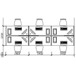 T32款6人屏风工作位