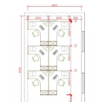 T0632六人屏风工作位