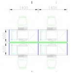 T8+T3款屏风工作位（四人）