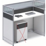 三人位屏风工位