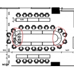 弧形条形会议桌