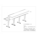 固定式F型三人后椅(阶梯教室）