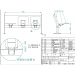 F型三人固定后椅