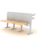 固定式F型三人课桌椅