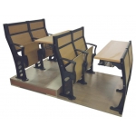 阶梯教室课桌椅（带扶手）