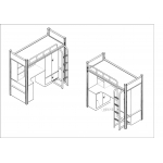 单人组合公寓床