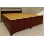 黄花梨转印色双人床