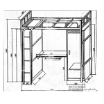 方管单人组合床