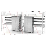 双人组合连体床（方管）