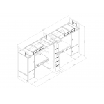 方管双人组合床（内径2000）