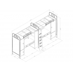 圆管双人组合床（内径1900）
