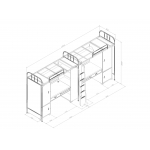 圆管双人组合床（内径2000）
