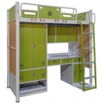 一位一体床（爬梯在右侧，衣柜在左侧）