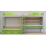 三人位爬梯公寓床