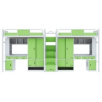 双人组合床（中梯方管）